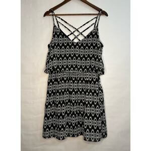 Speechless Strappy Sundress with Tribal Graphic Print